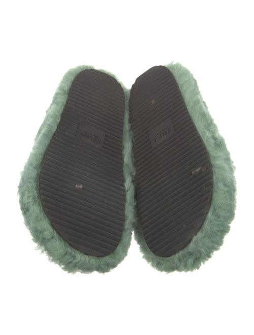 Celine Shearling Slides