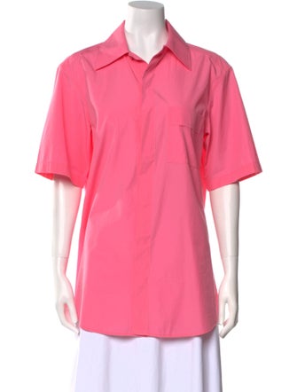 Celine Short Sleeve Button-Up Top