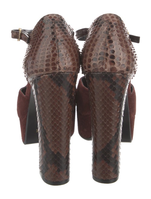 Celine Python Animal Print D'Orsay Pumps