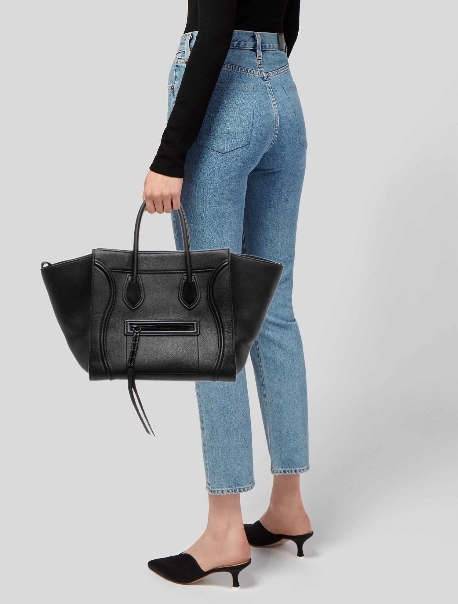 Celine Leather Luggage Phantom Medium