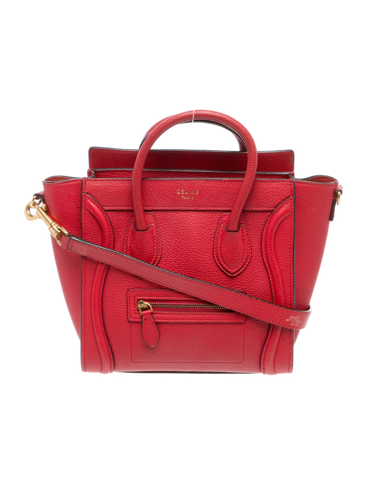 Celine Leather Luggage Nano