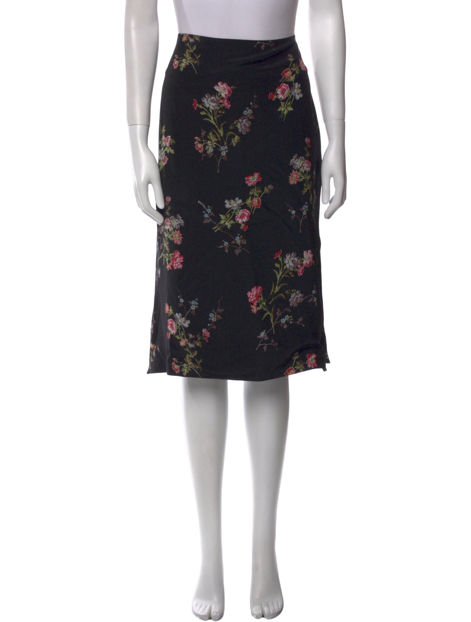 Celine Silk Knee-Length Skirt