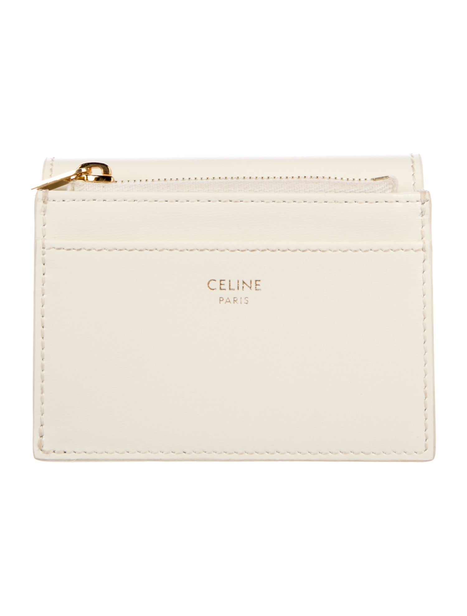 Celine 2024 Compact Triomphe Wallet With Coin Purse Compact Wallet