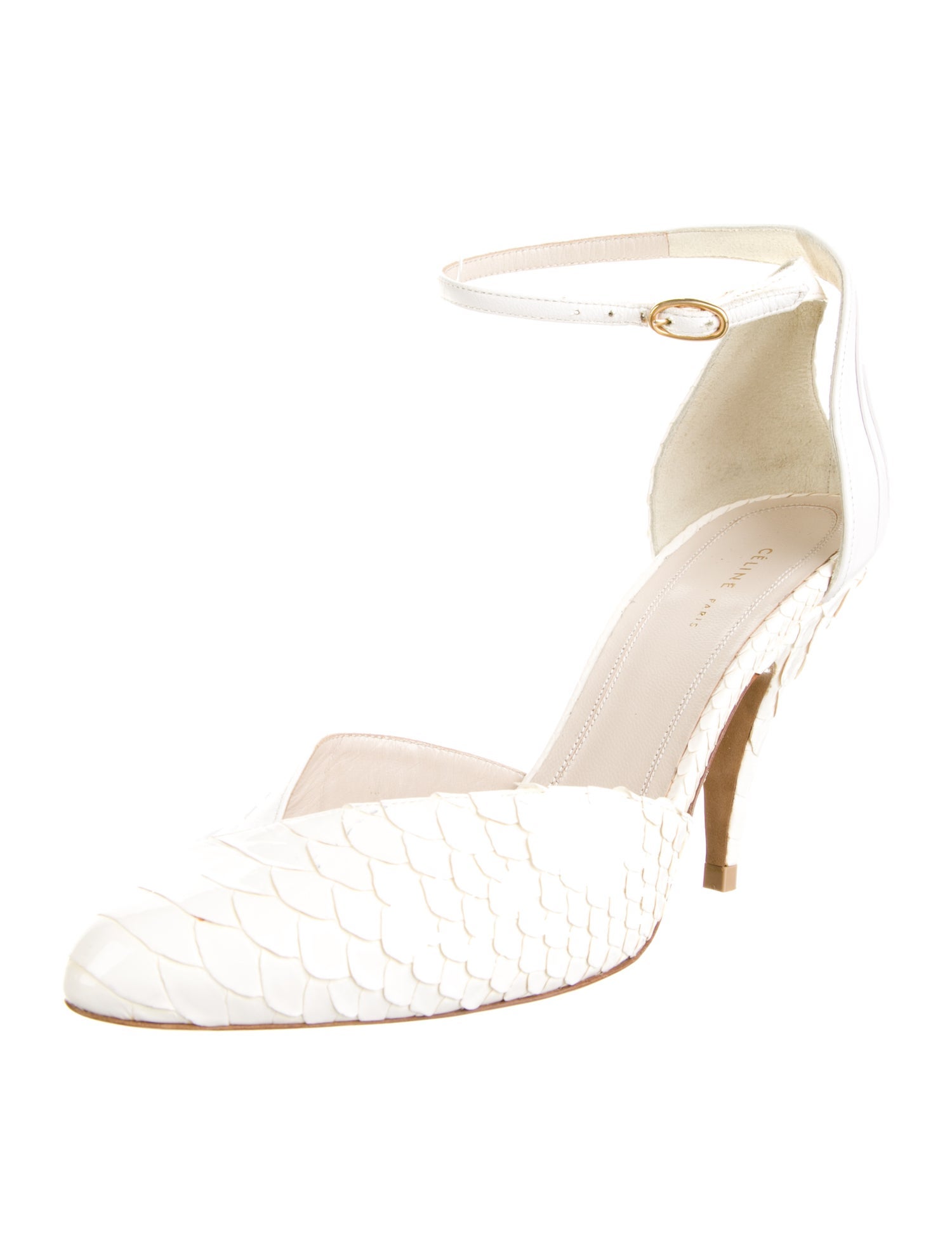 Celine Paris Python D'Orsay Pumps
