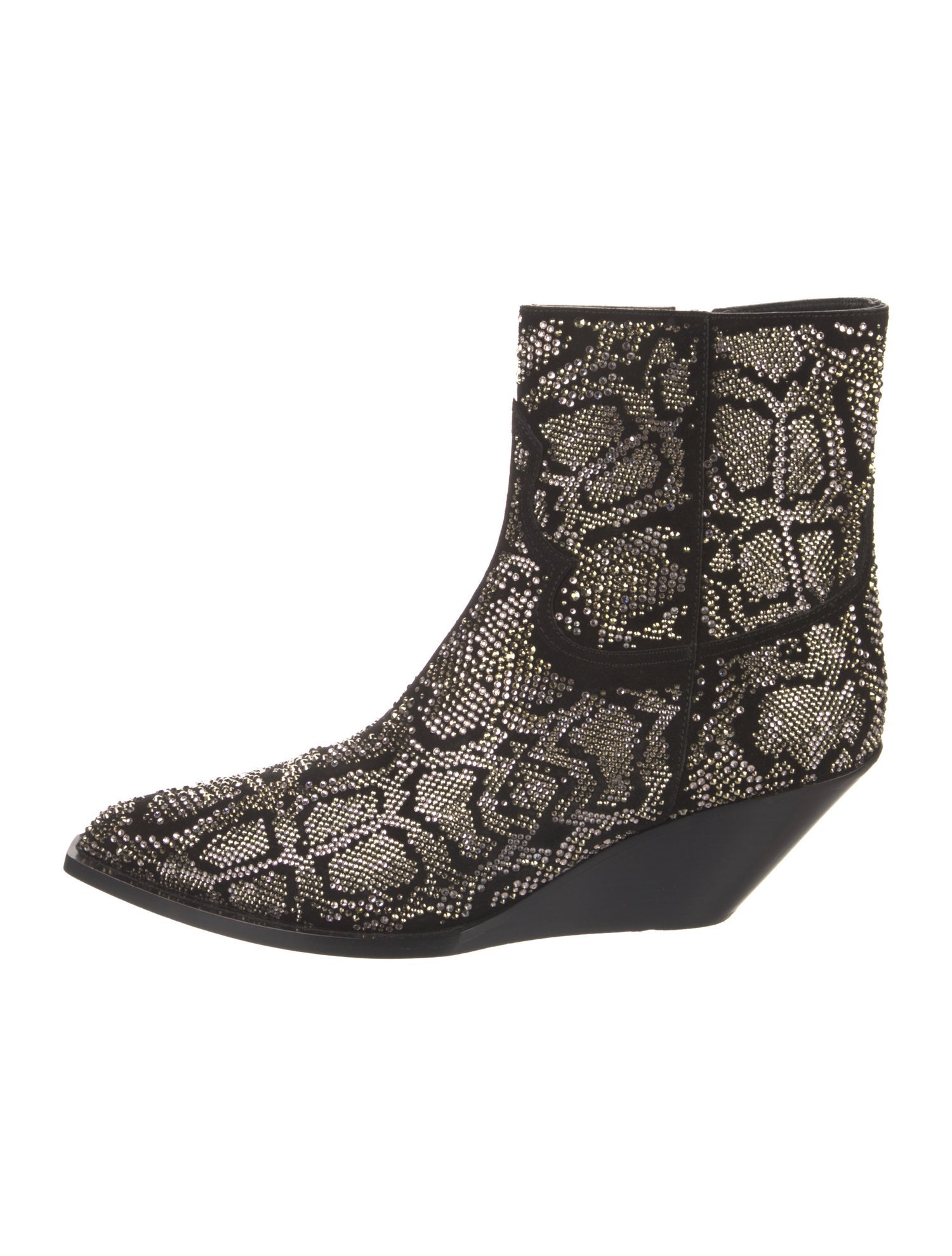 Celine Leather Animal Print Boots