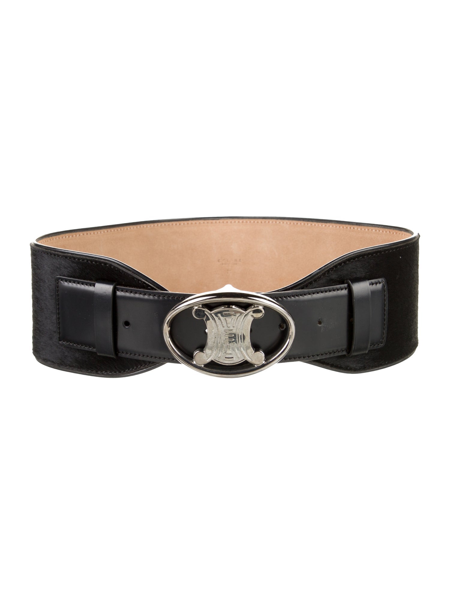 Celine Wide Leather Waist Belt