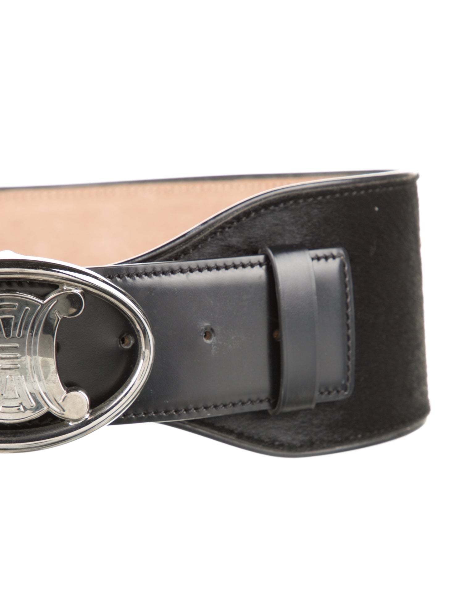 Celine Wide Leather Waist Belt