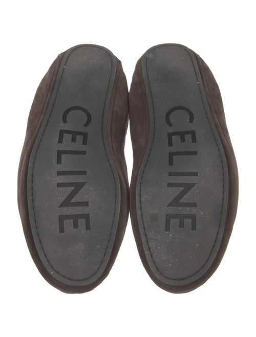 Celine Suede Ruffle Embellishment Loafers