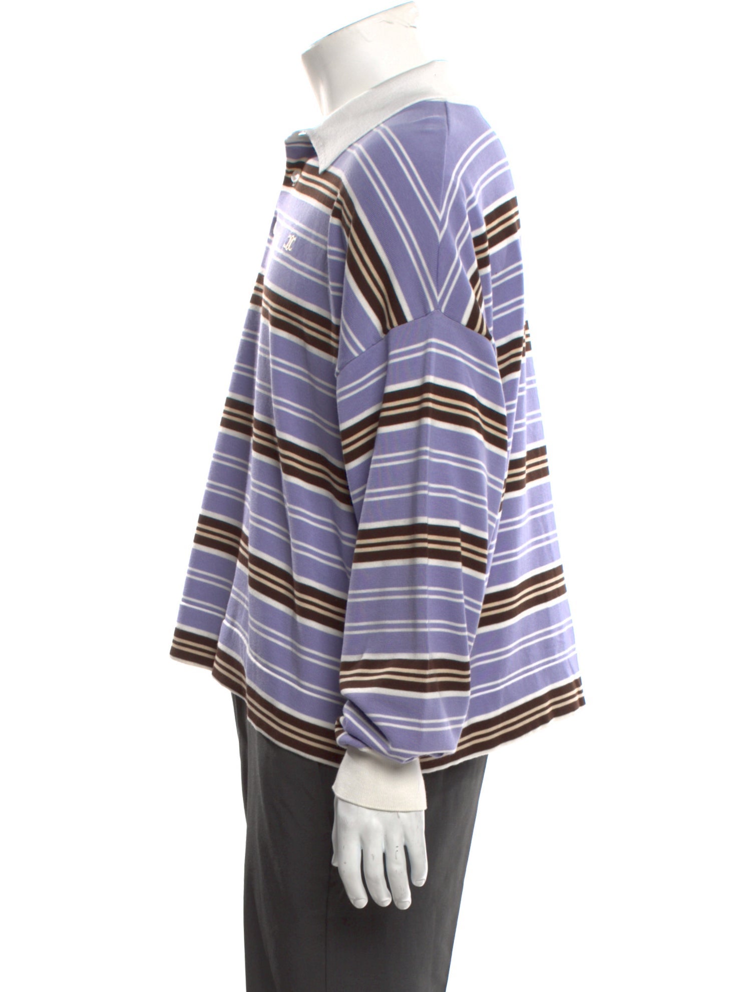 Celine Striped Striped Polo Shirt