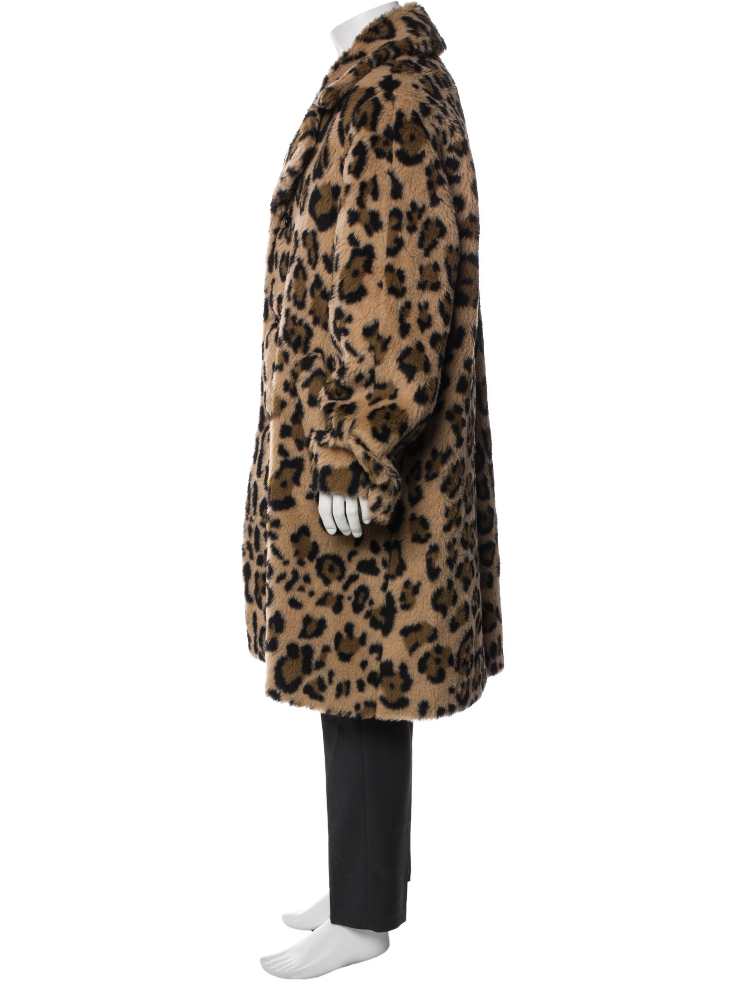Celine Alpaca Animal Print Overcoat