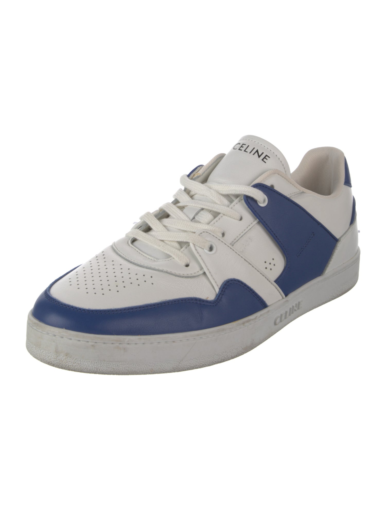 Celine Leather Colorblock Pattern Sneakers