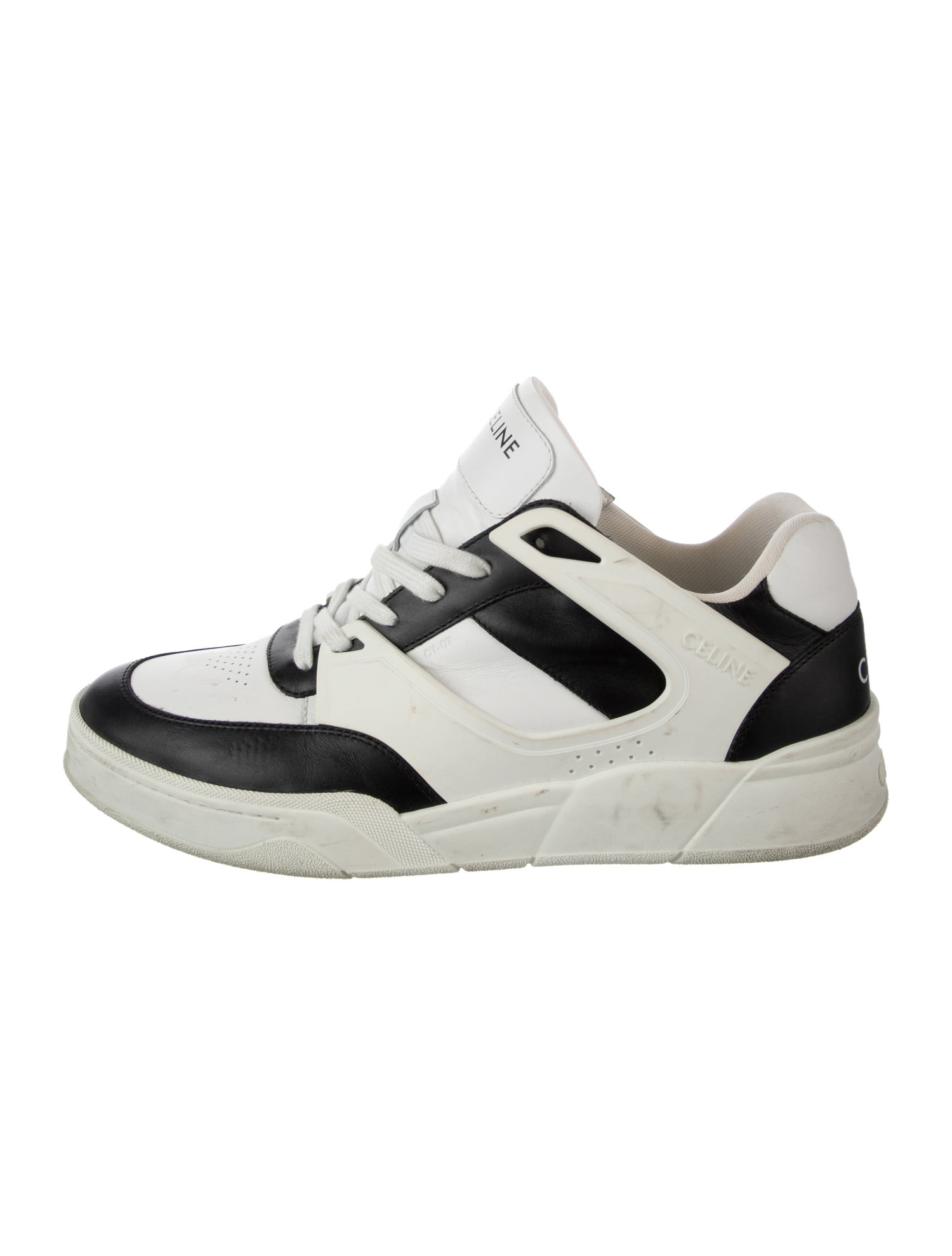 Celine Leather Colorblock Pattern Sneakers