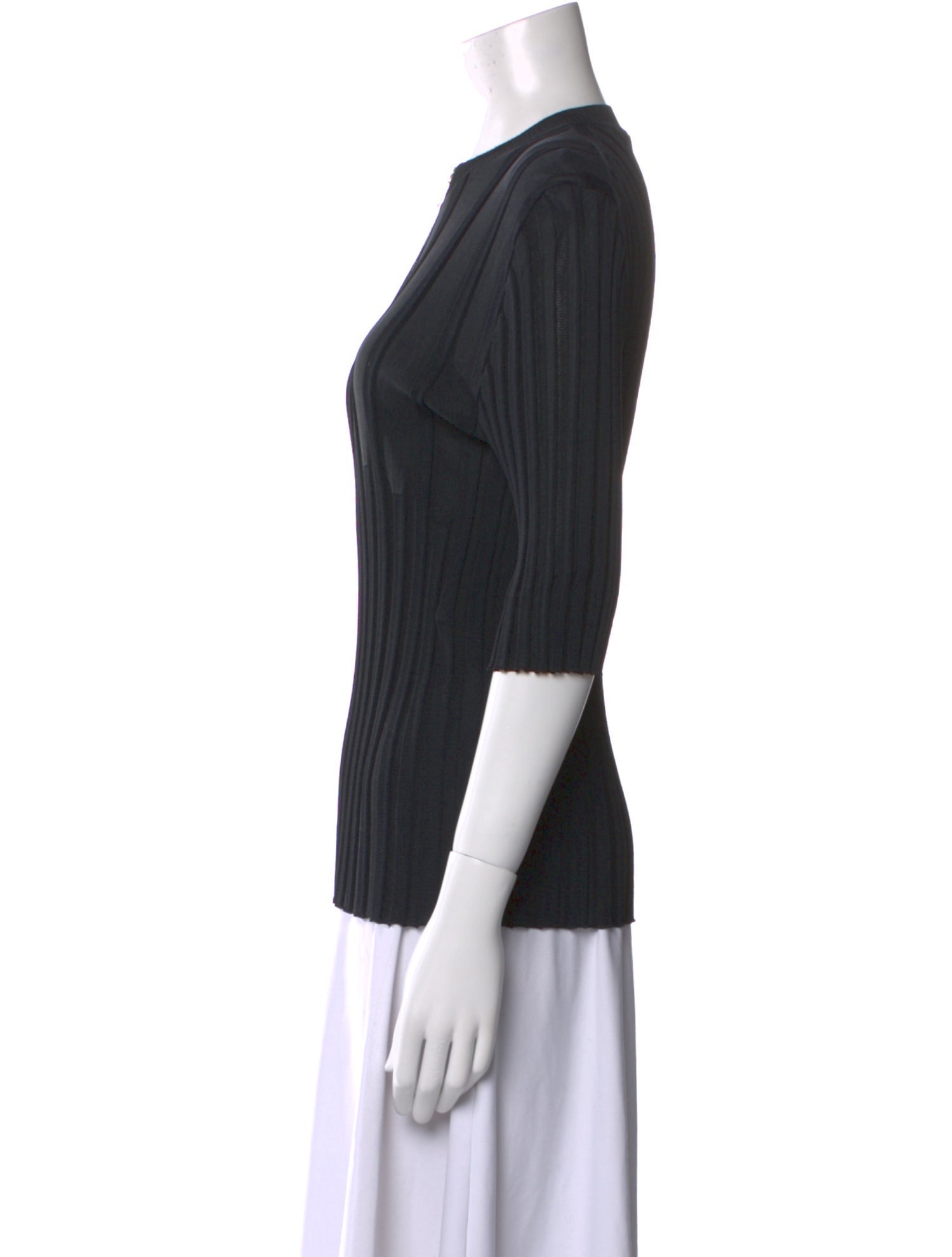 Celine Crew Neck Three-Quarter Sleeve Top