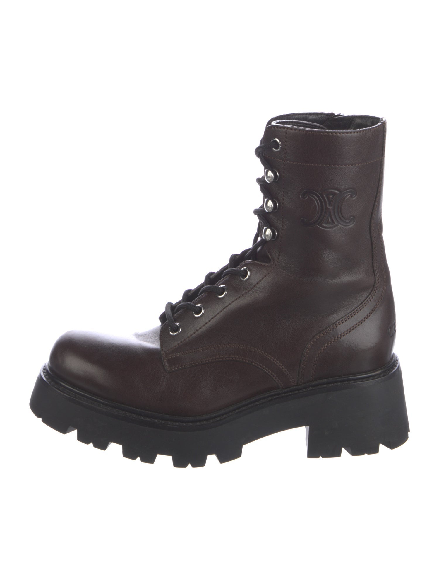 Celine Leather Combat Boots