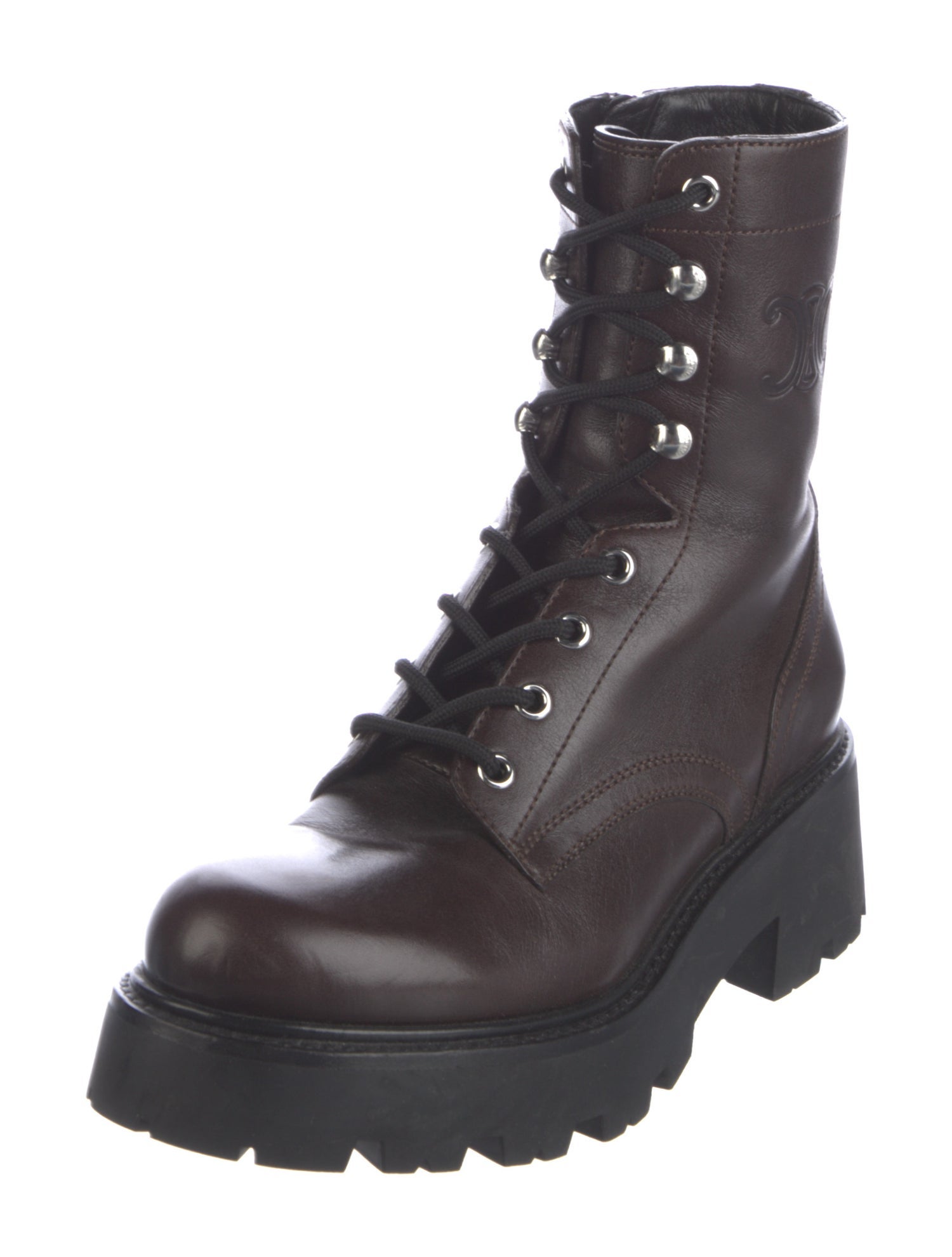 Celine Leather Combat Boots