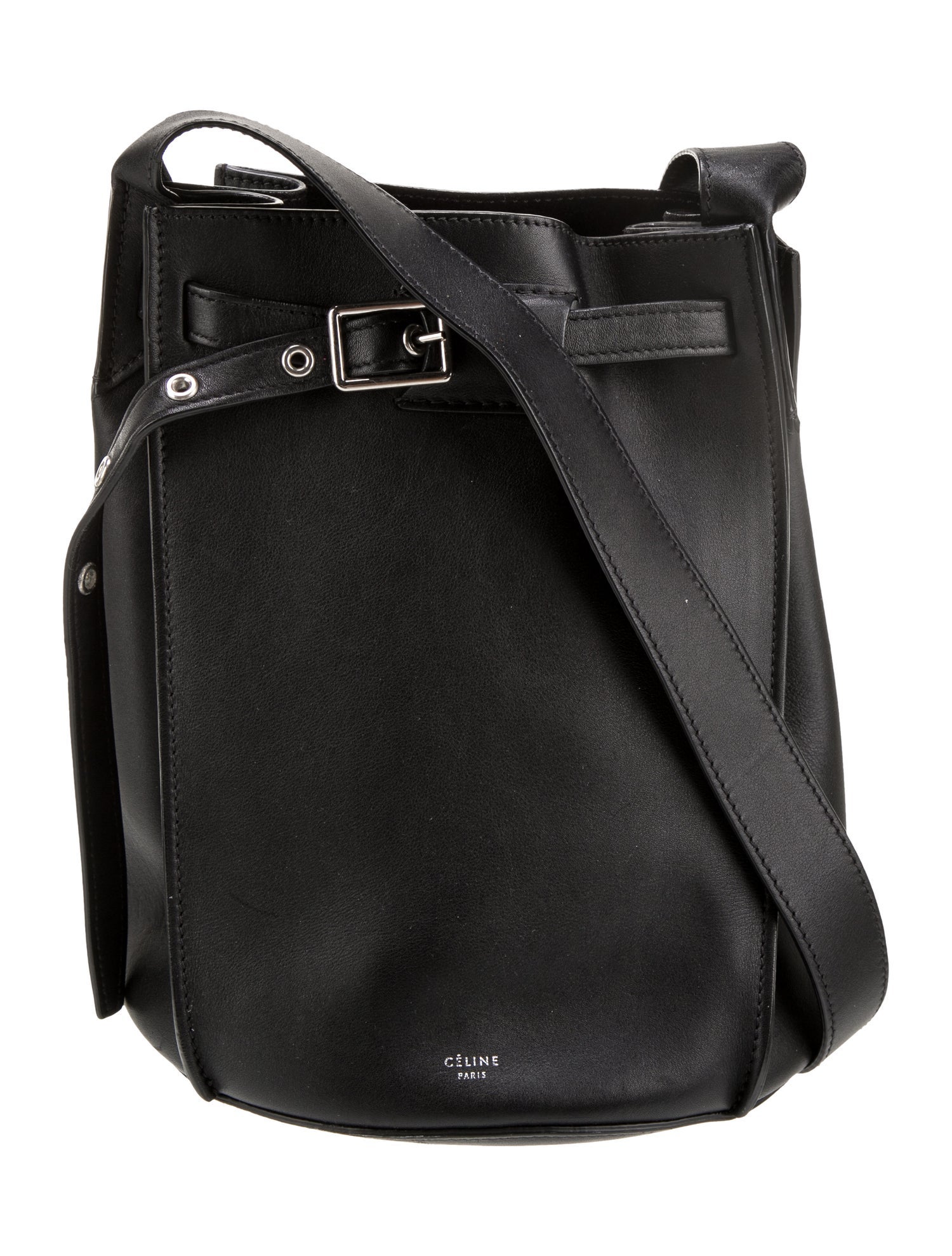 Celine Leather Big Bucket w/Strap