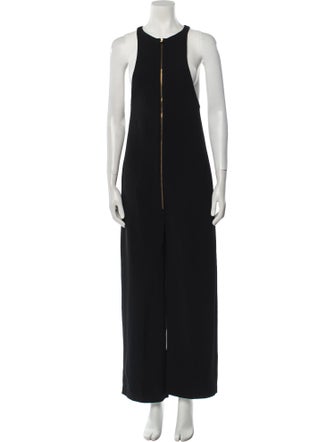 Celine Zipper Sleeveless Scoop Neck Jumpsuit