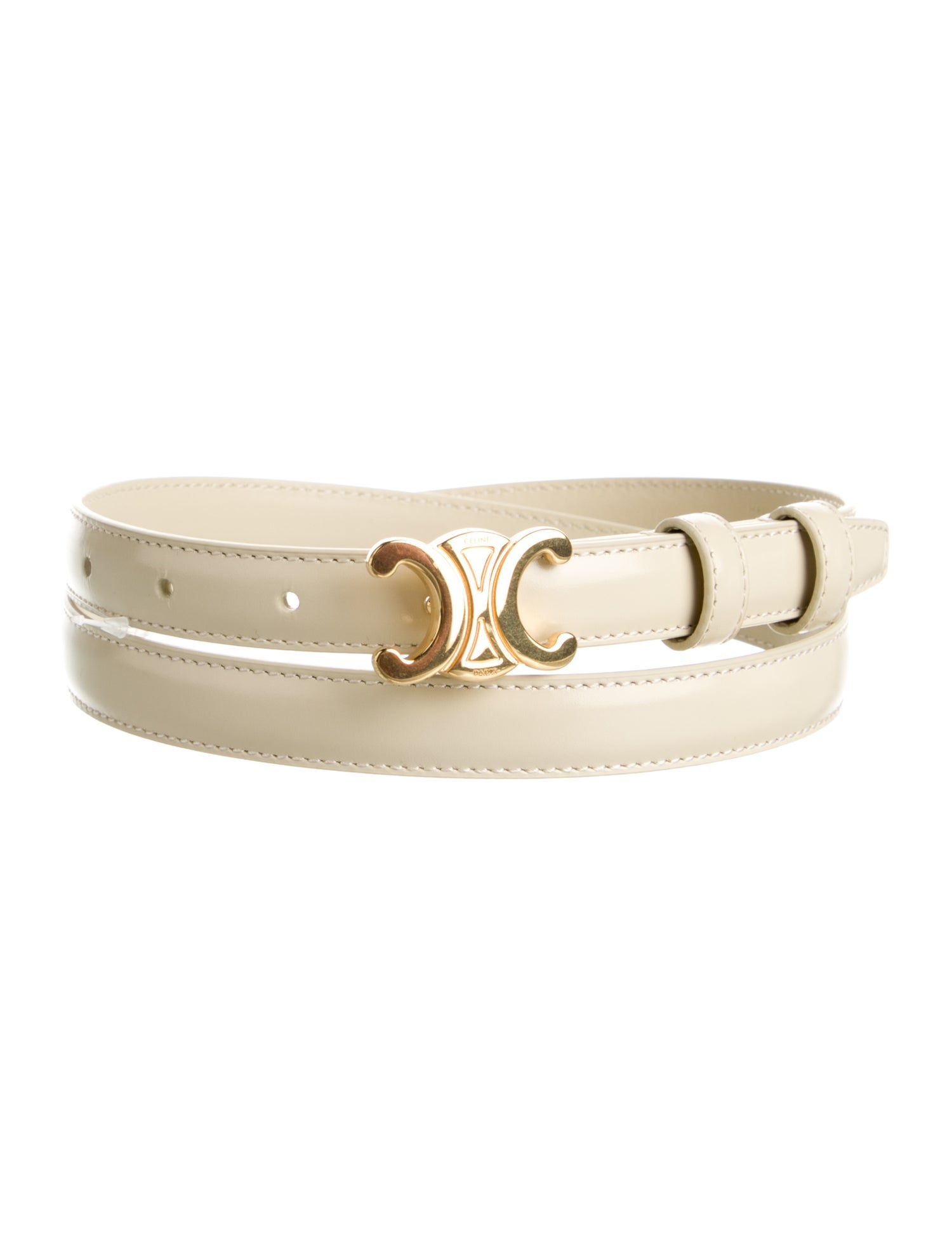 Celine Skinny Leather Belt