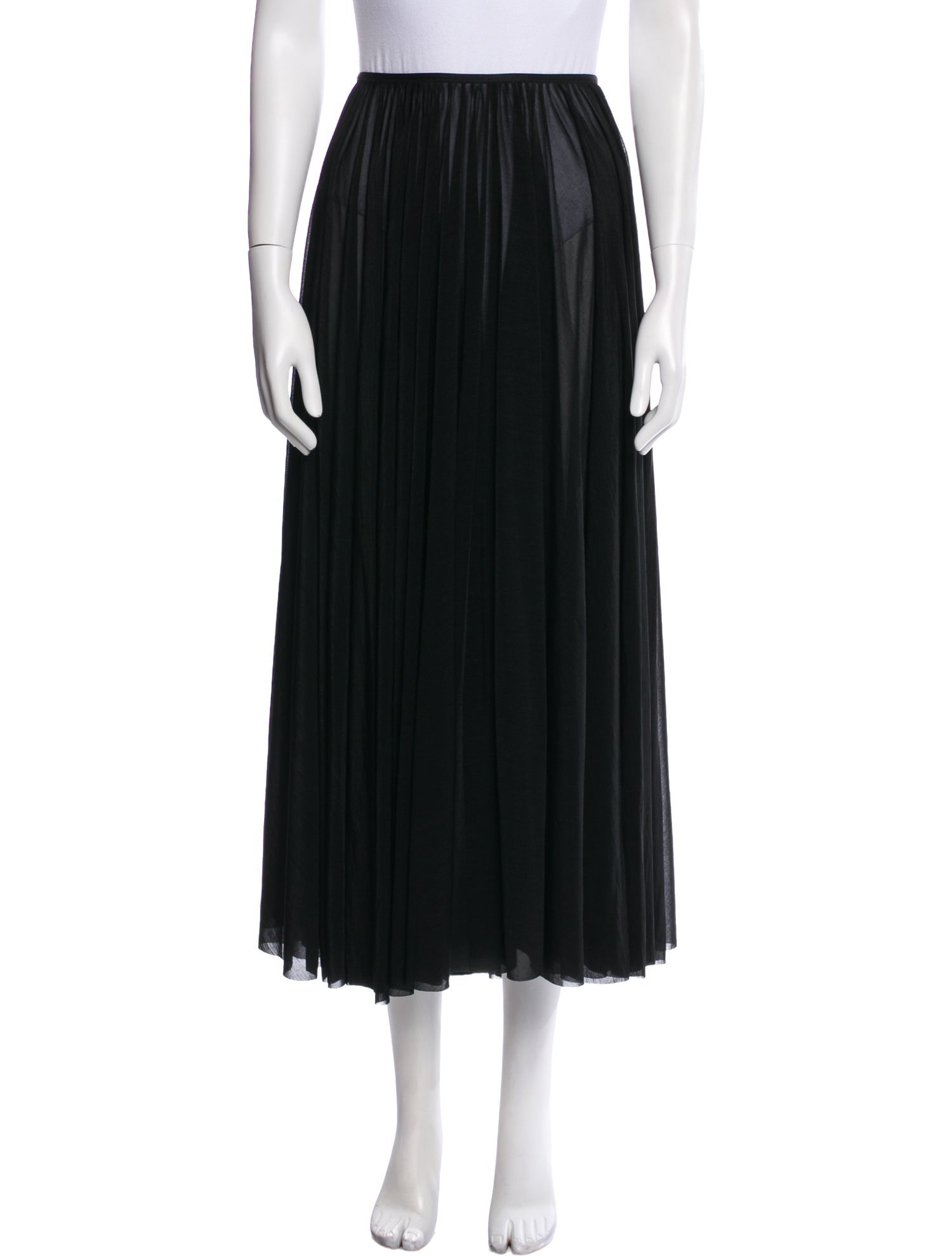 Celine Pleated Accents Midi Length Skirt
