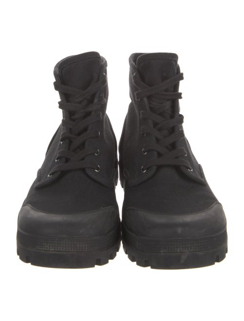 Celine Canvas Lace-Up Boots