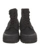 Celine Canvas Lace-Up Boots