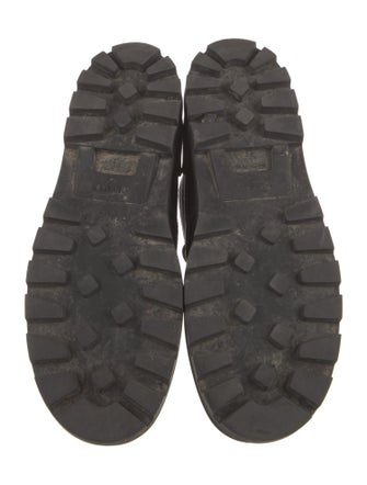 Celine Canvas Lace-Up Boots