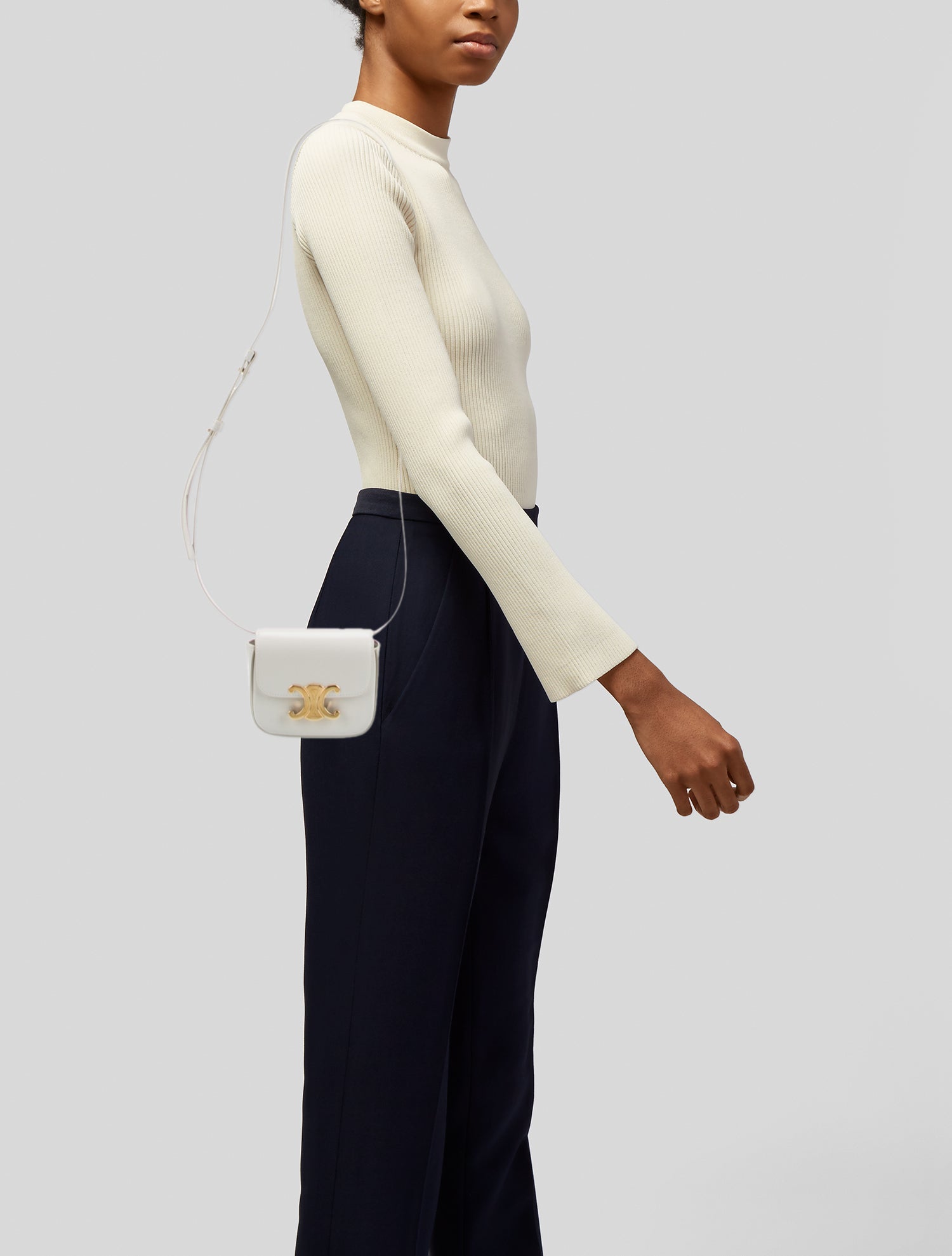 Celine Leather Triomphe Mini 2024