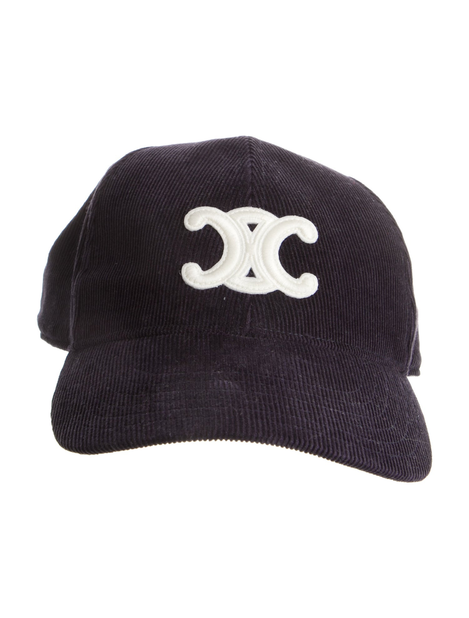 Celine Corduroy Triomphe Baseball Cap
