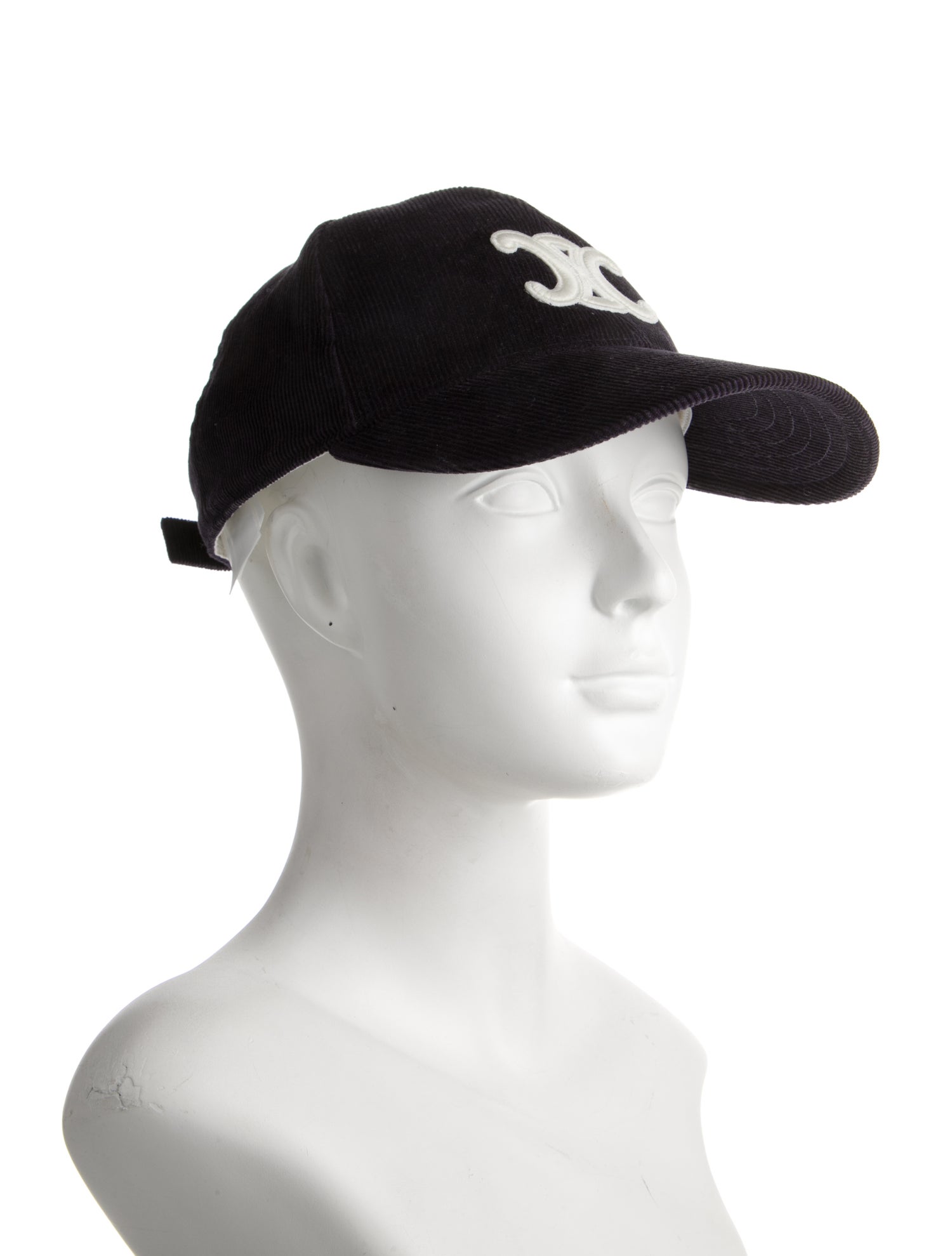 Celine Corduroy Triomphe Baseball Cap