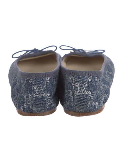 Celine Denim Printed Ballet Flats