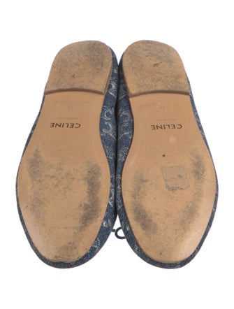 Celine Denim Printed Ballet Flats