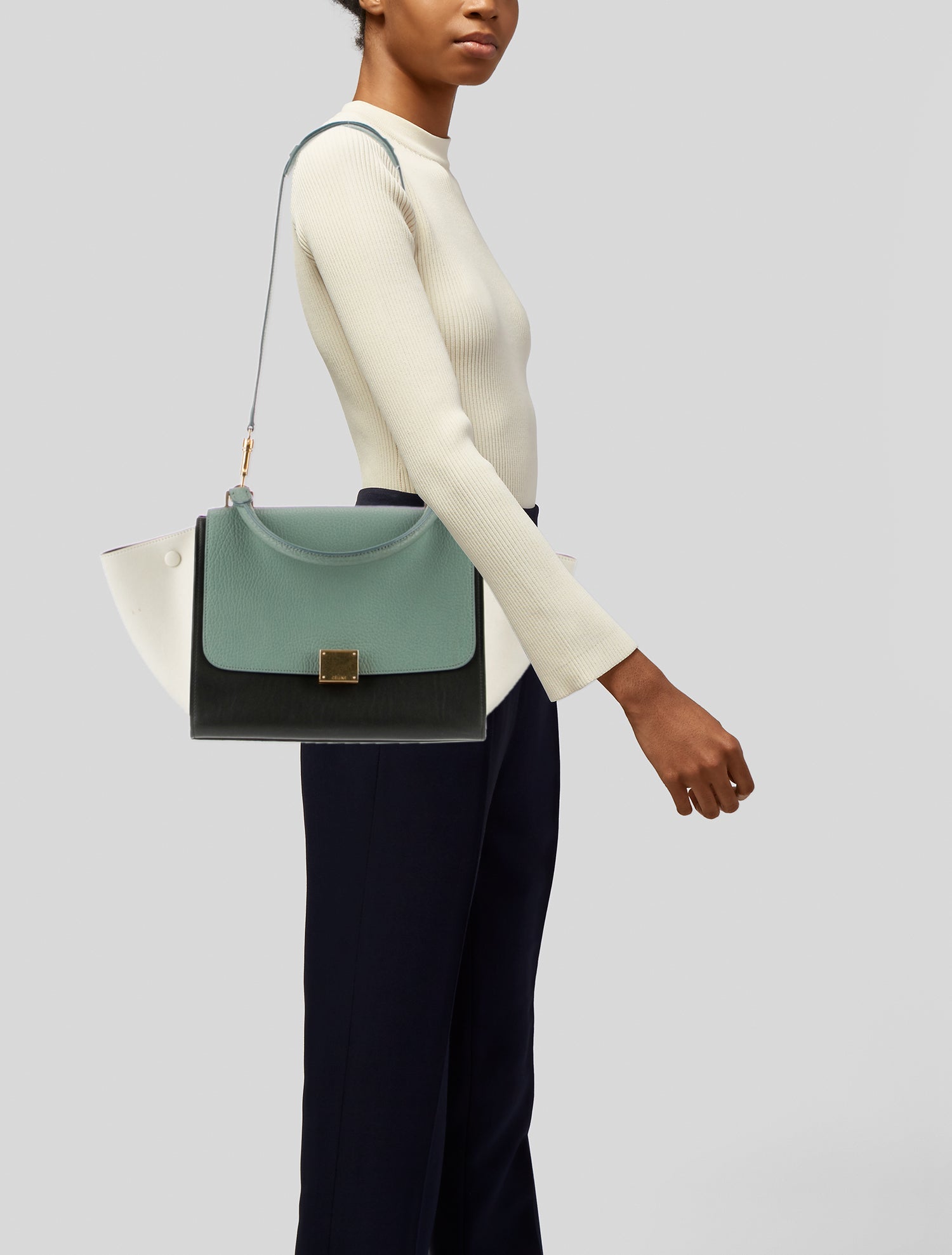 Celine Leather Trapeze Small