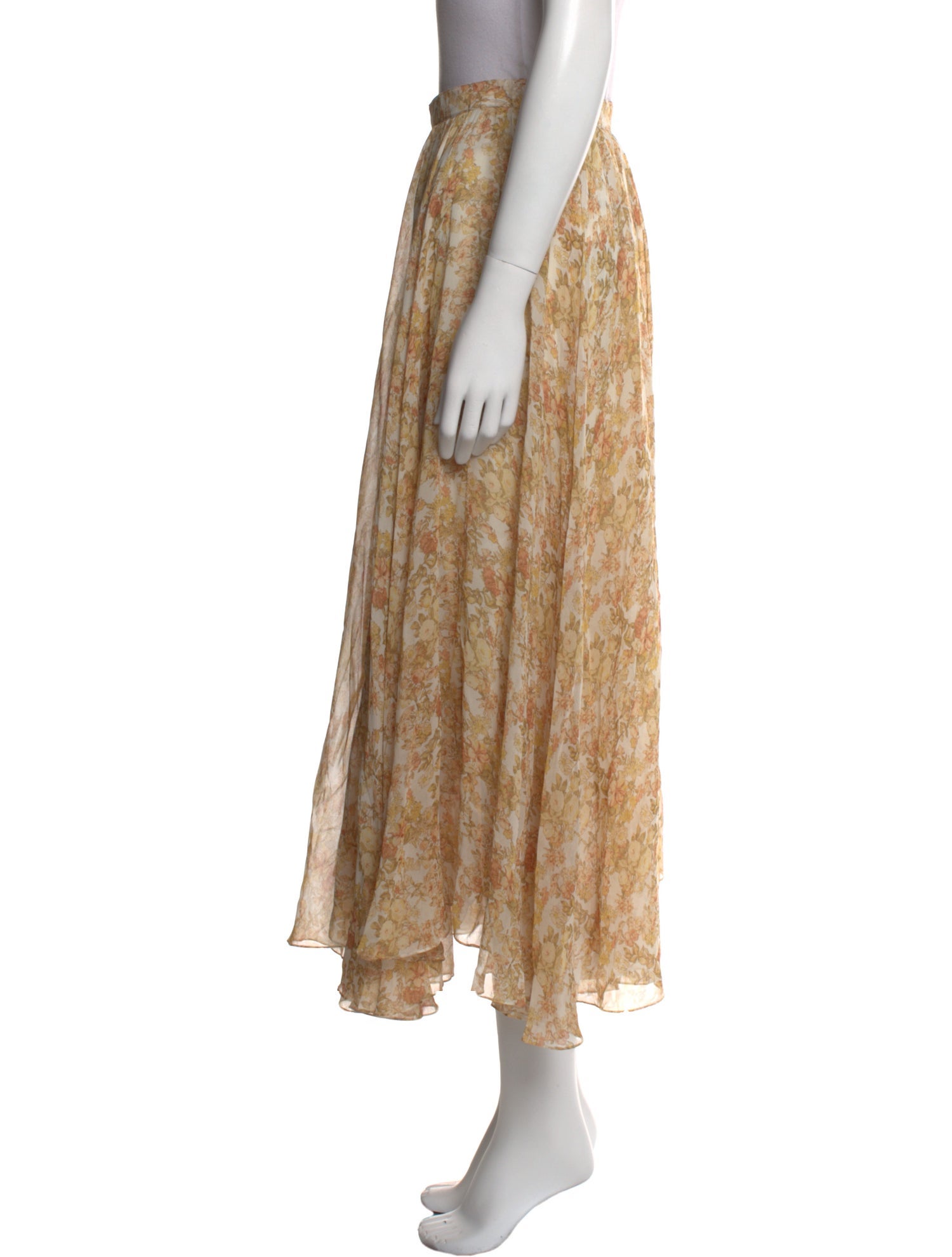 Celine Silk Midi Length Skirt