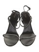 Celine Leather Crystal Embellishments Slingback Sandals