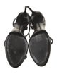 Celine Leather Crystal Embellishments Slingback Sandals