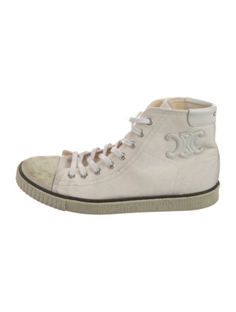 Celine Canvas Colorblock Pattern Sneakers