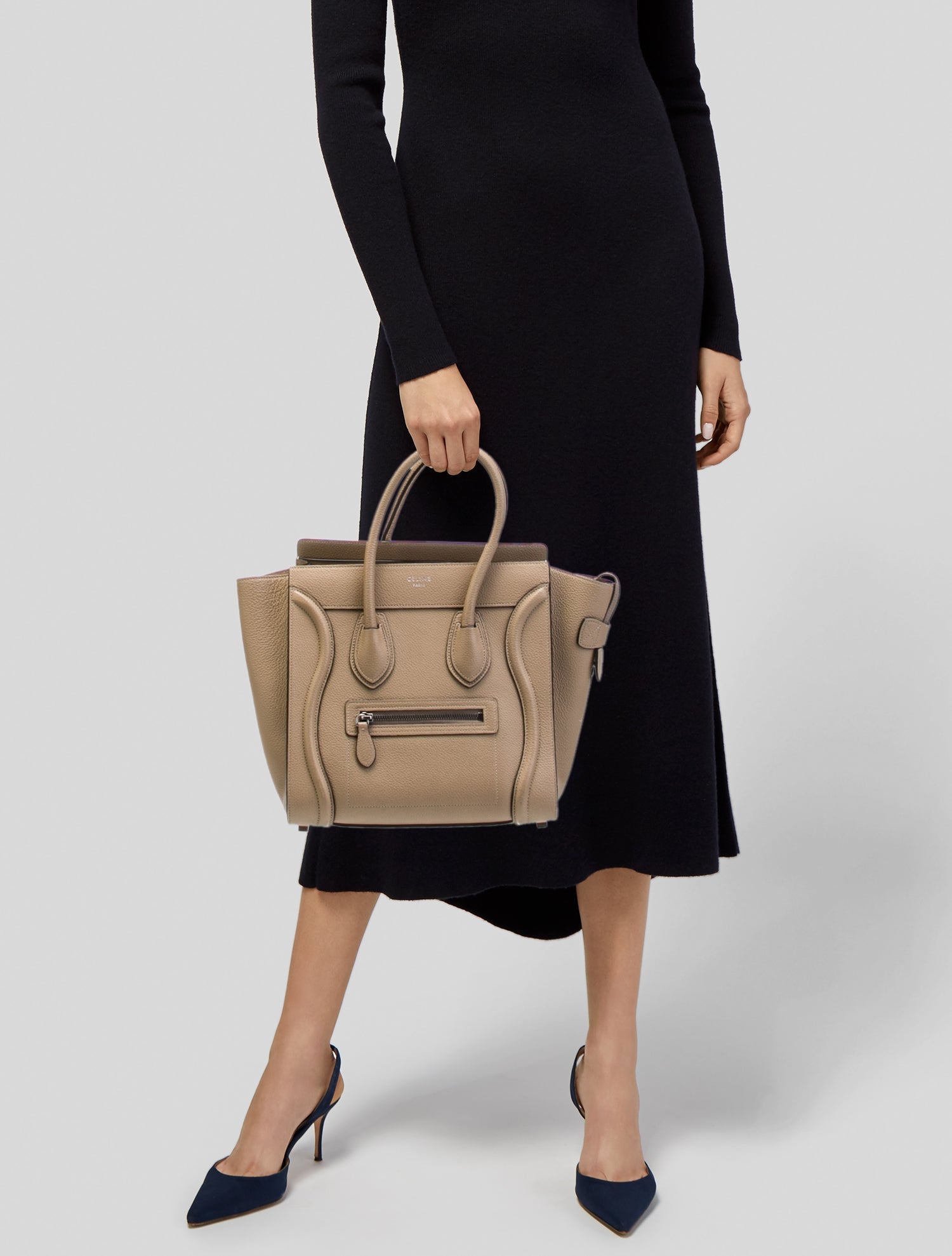 Celine Leather Luggage Micro