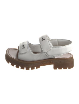 Celine Leather Printed Slides