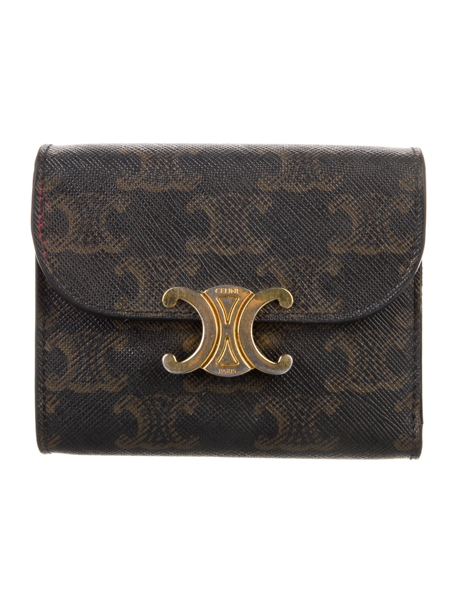 Celine Small Triomphe Printed Compact Wallet