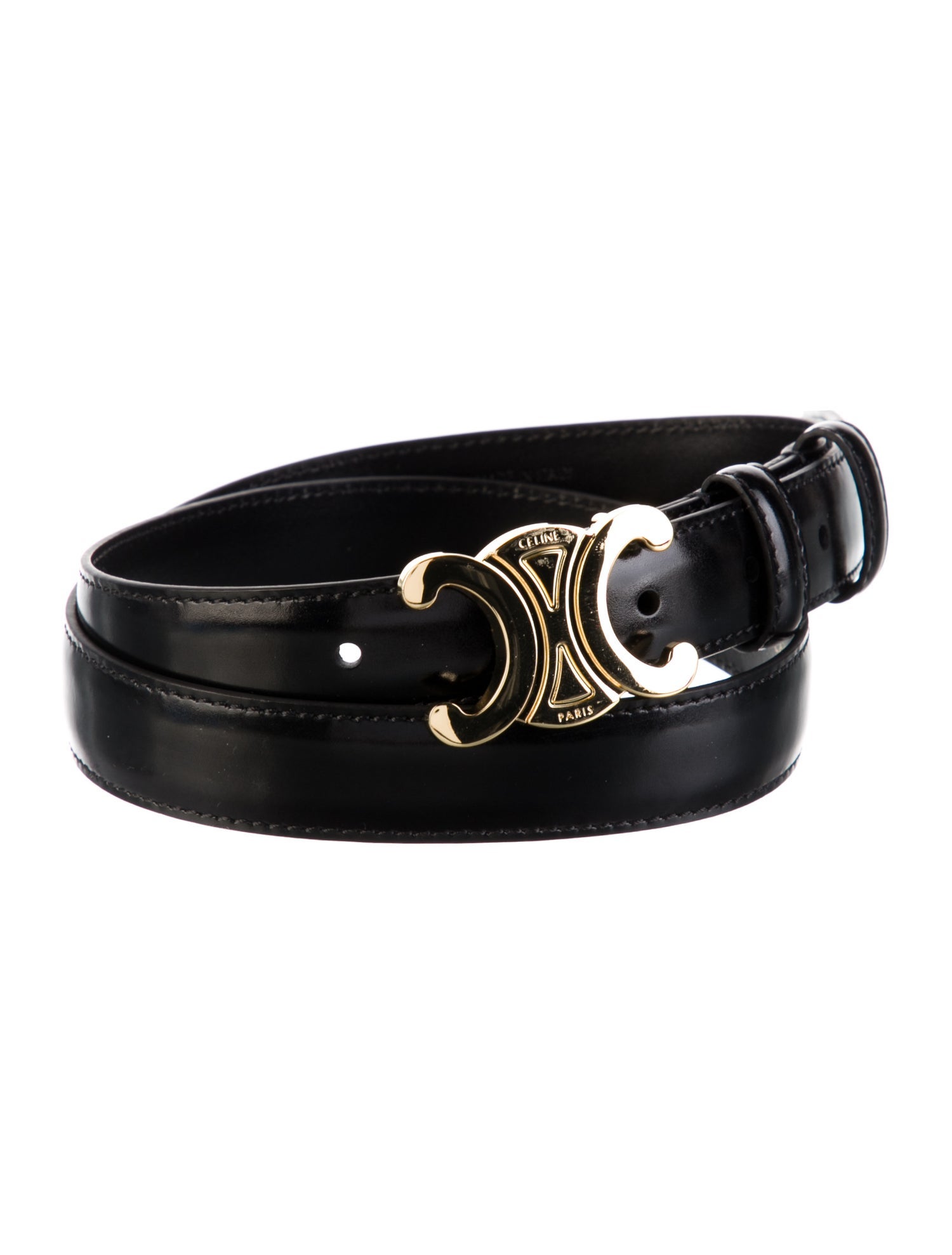 Celine Skinny Leather Belt