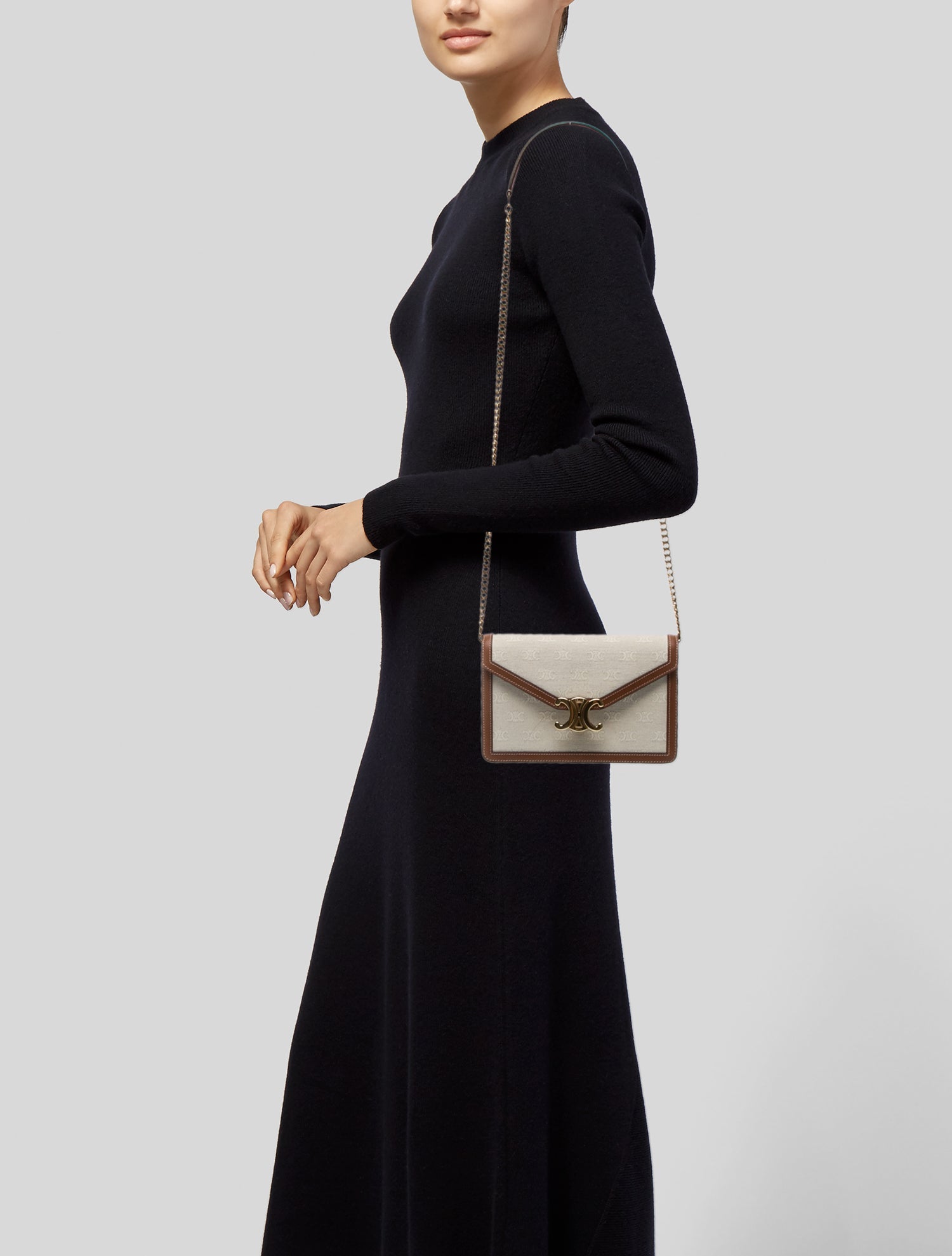 Celine Canvas Margo Wallet on Chain 2023