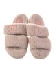 Celine Shearling Fur Trim Slides
