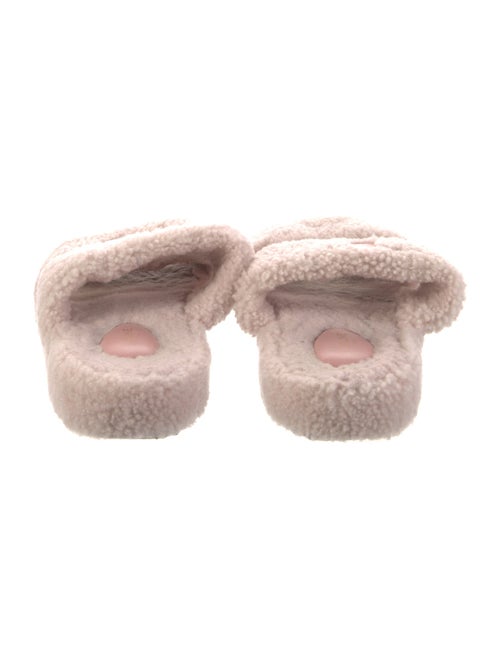 Celine Shearling Fur Trim Slides