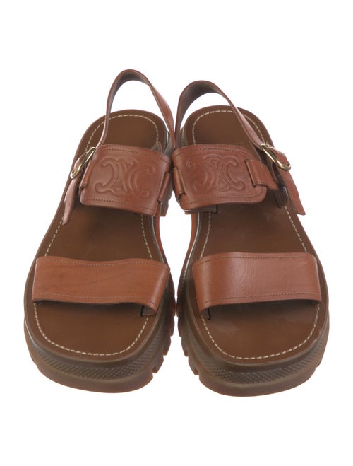 Celine Leather Slingback Sandals
