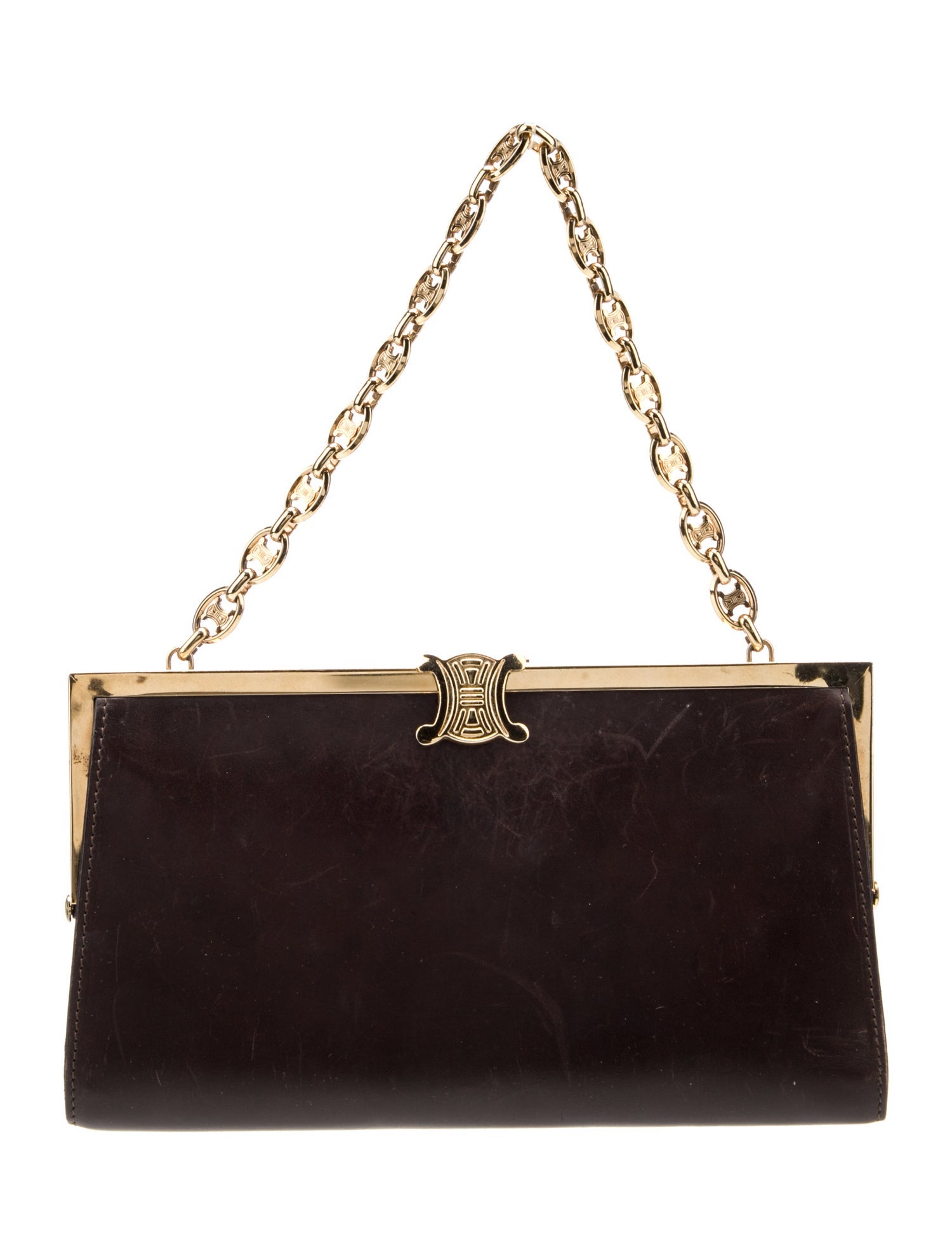 Celine Leather Top Handle Bag Vintage