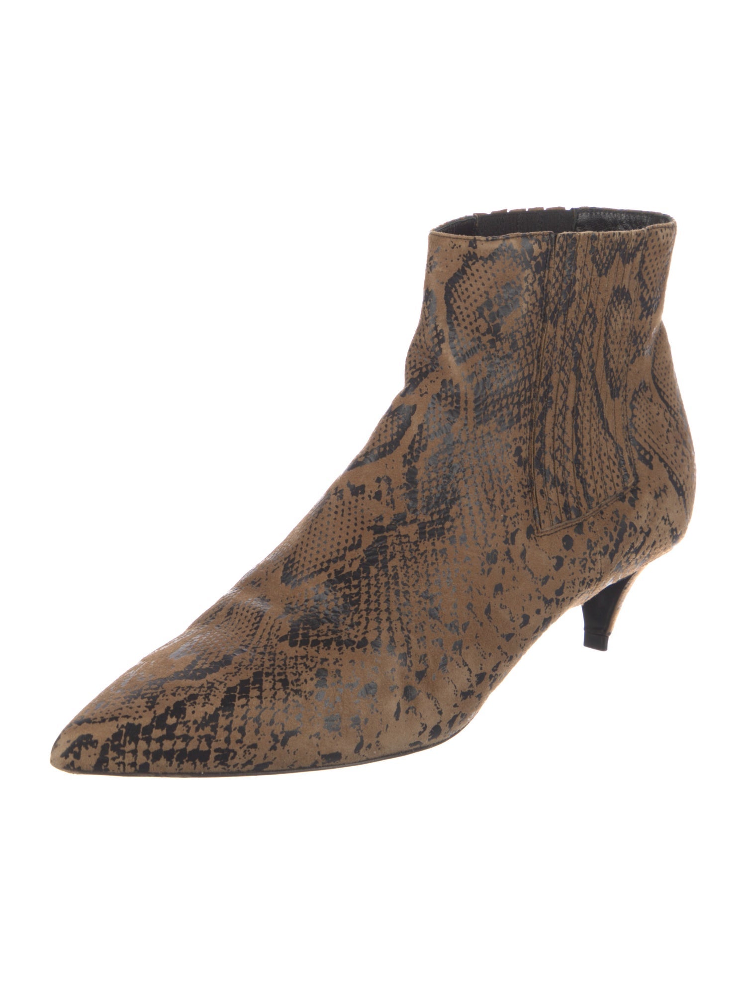 Celine Suede Animal Print Boots