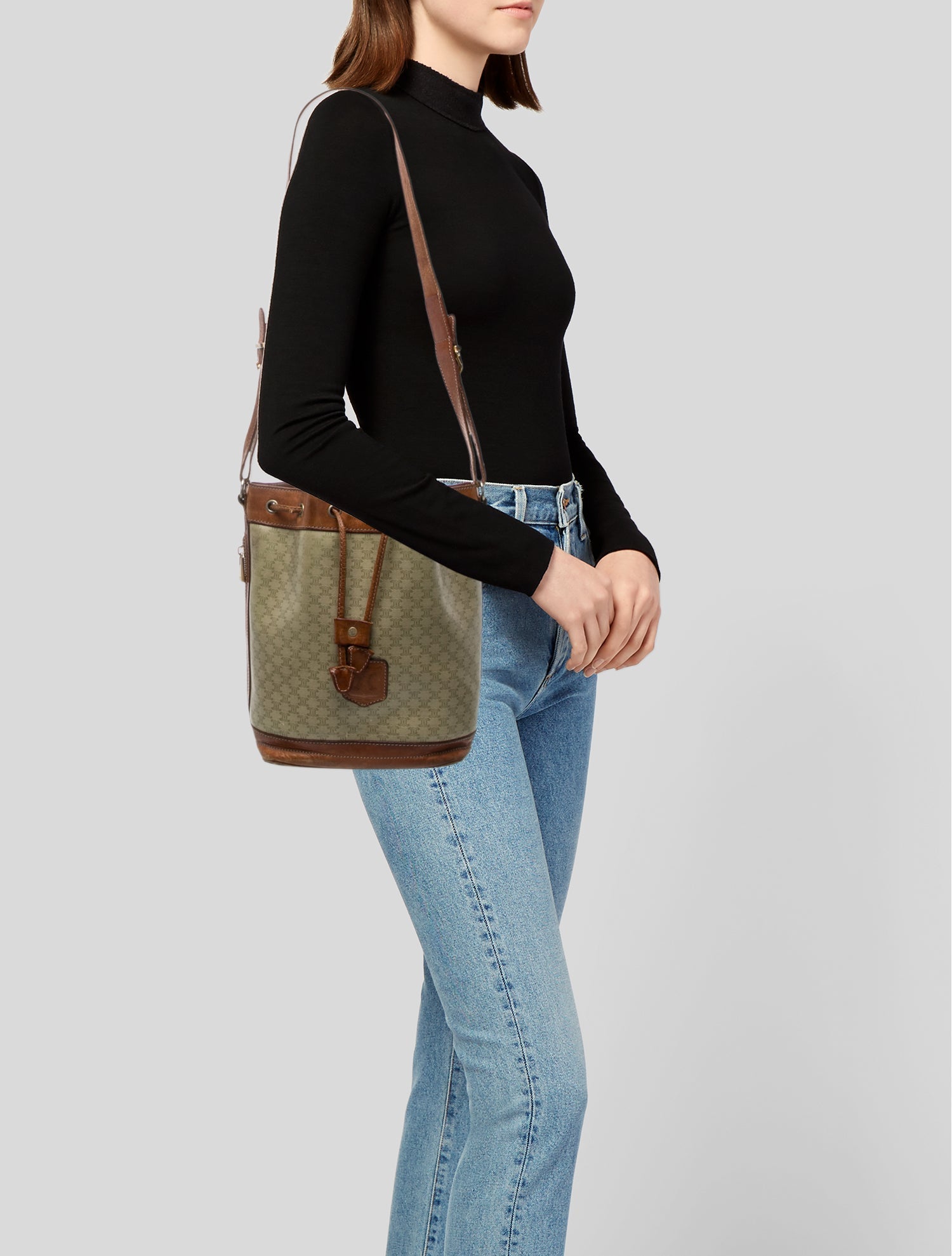 Celine Leather Bucket Bag