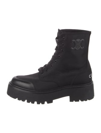 Celine Canvas Combat Boots