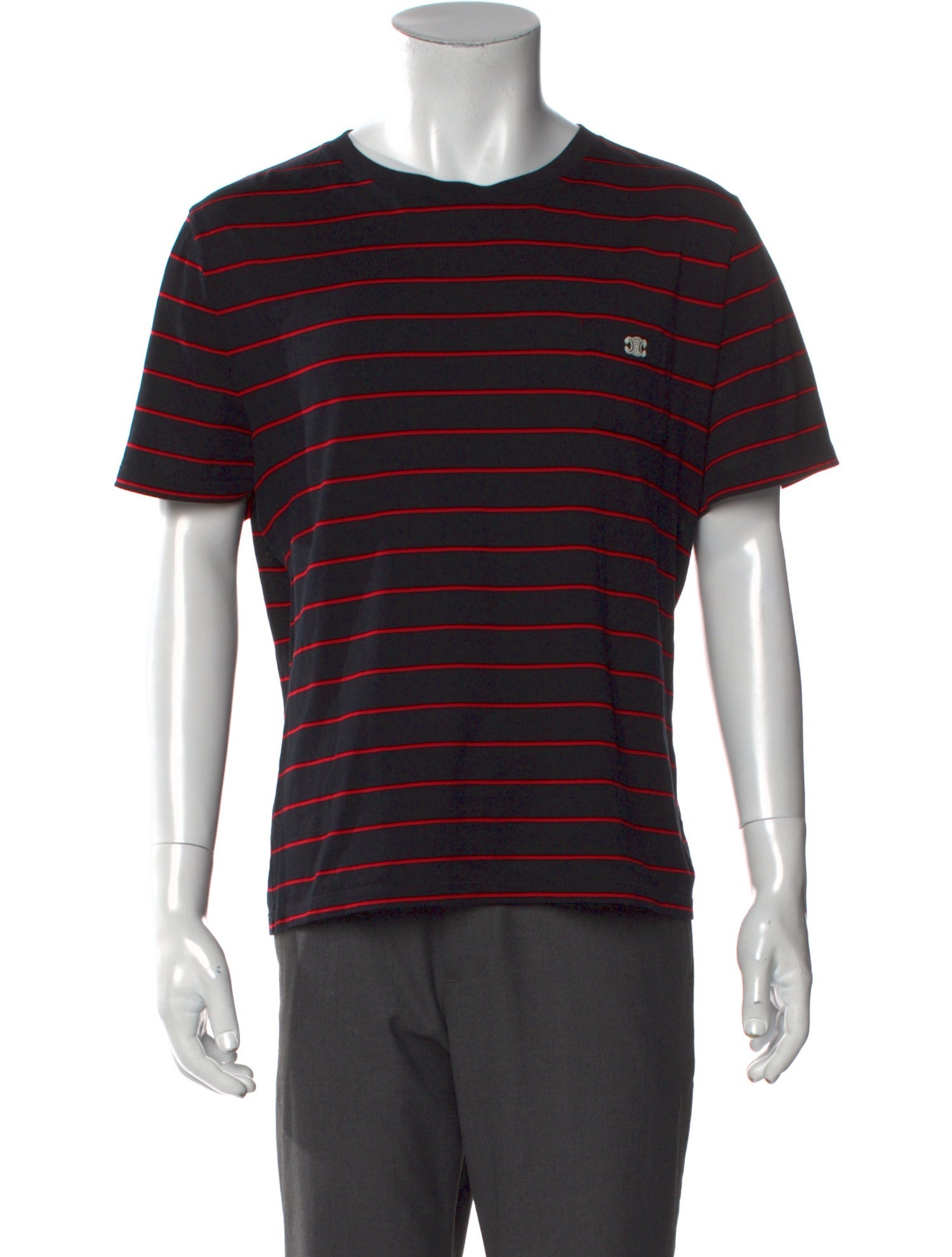 Celine Triomphe Striped T-Shirt