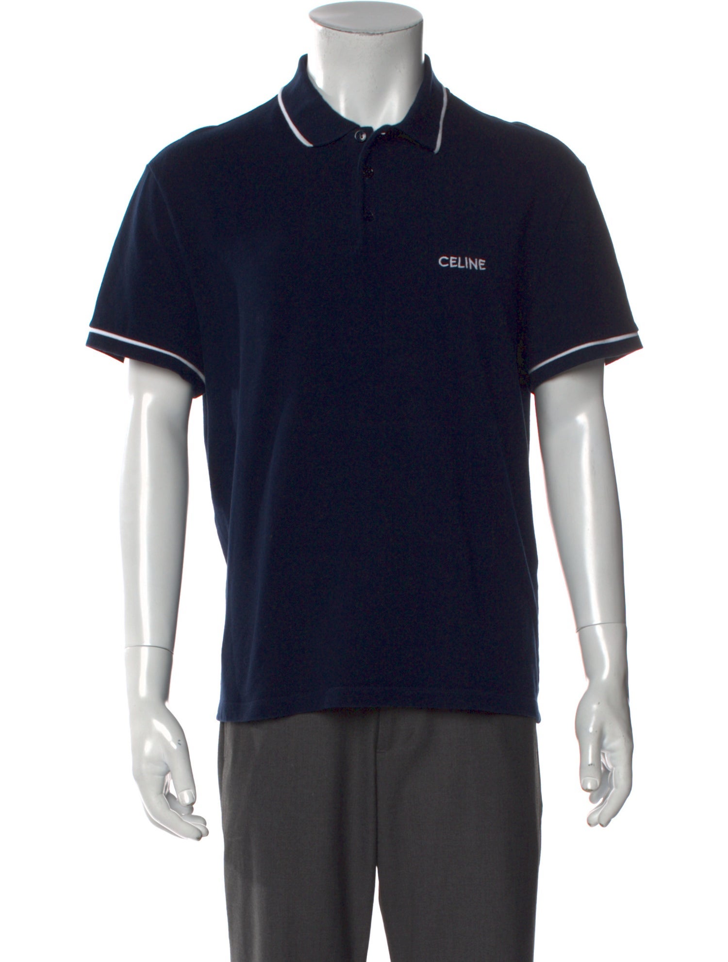 Celine Collar Short Sleeve Polo Shirt